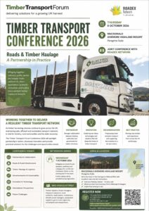 Timber Transport Forum and Roadex Network Conference October 8 2026 Flyer